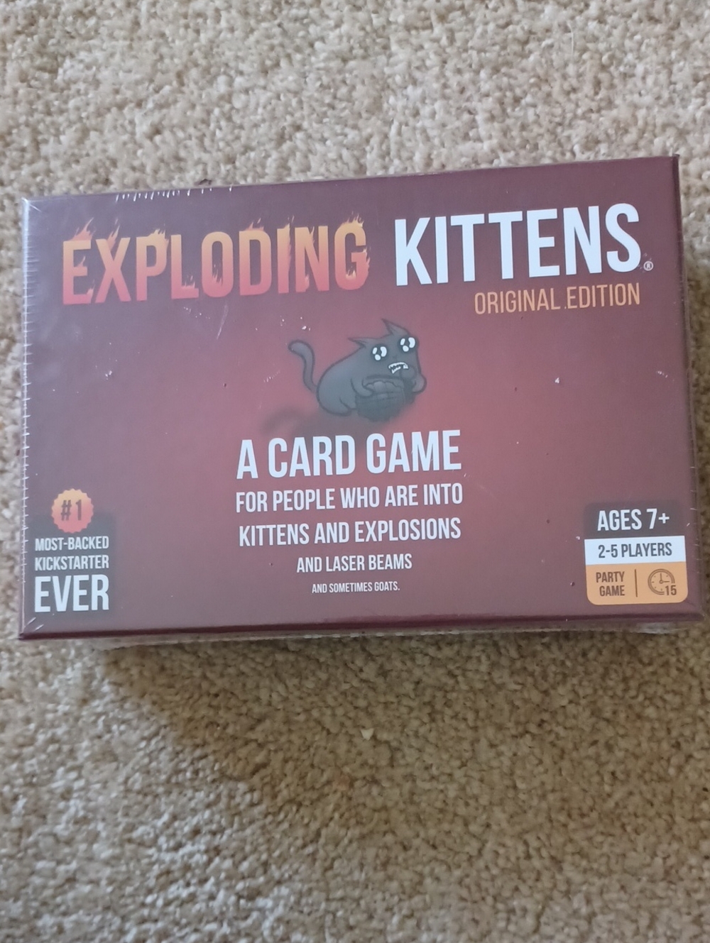 Exploding Kittens Original Edition Card Game - Red